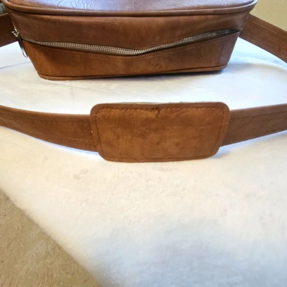 Samsonite Briefcase Messenger Travel Carry On Bag Brown Zipper Vintage